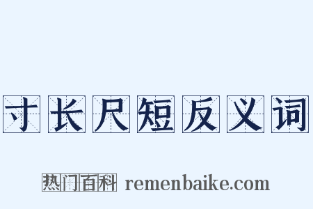 寸长尺短反义词是什么意思的图片
